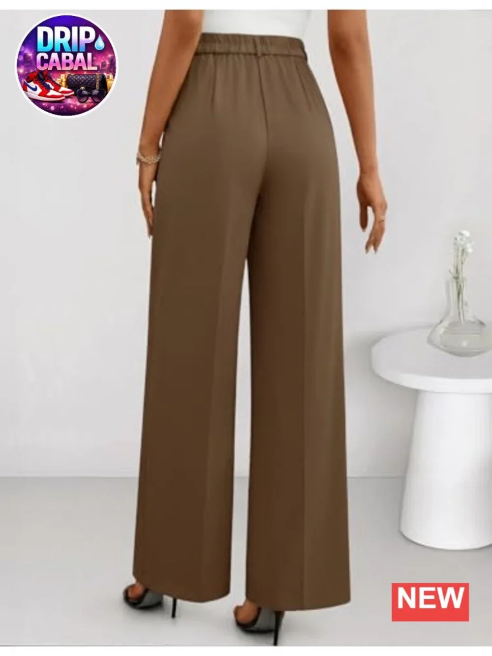 Wide Leg Dress Pants for Women High Waisted Work Trousers Palazzo Slacks